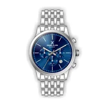 Relógio Analógico Masculino Daniel Klein Exclusive DK.1.12459-4 - Prata e Azul