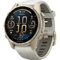 Relógio Smartwatch Garmin Fēnix 8 Sapphire 43 MM - Soft Gold/Beige (010-02903-10)