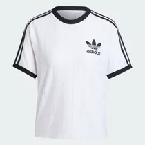 Adidas Remera Fem 3 Stripes Pinstripe JG1534 Blanco (T)XS