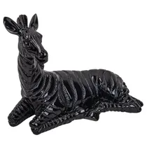 Estátua Decorativa de Cavalo Selvagem 25 CM Preto