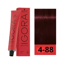 Crema de Coloración Schwarzkopf Igora Royal 4-88 Castaño Medio Rojo Intenso 60GR