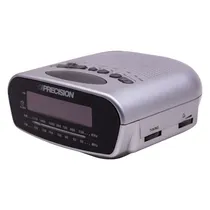 Radio Relogio Precision PC-98 LED / Despertador / AM / FM / A Bateria (Não Incluida) / Bivolt - Cinza