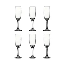 Set de Copas para Champán Pasabahce Imperial 44704 210ML 6 Piezas