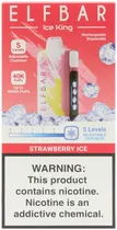 Vape Descartável Elf Bar Ice King Strawberry Ice 40000 Puffs