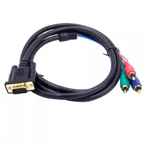 Cabo VGA p/ Rca DB15 X 3RCA Video Componente 1.5M  Cabo VGA p/...