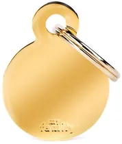 Medalha de Identificação Myfamily Círculo Pequeno MFB12 - Dourado