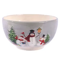 Tigela de Porcelana Boneco de Neve