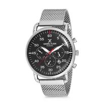 Relógio Analógico Masculino Daniel Klein Exclusive DK12127-3 - Prata e Preto