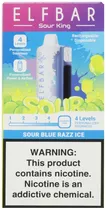 Vape Descartável Elf Bar Sour King Blue Razz Ice 40000 Puffs