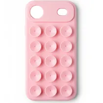 Capa de Silicona Ventosa para iPhone 17 Air - Rosa