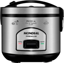 Panela Elétrica de Arroz Mondial Pratic 6I PE-43-6X Preto/Inox - 220V/60HZ
