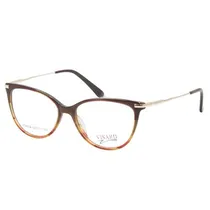 Óculos de Grau Visard VS4056 Feminino, Tamanho 52-17-140 C3, Metal e Acetato - Marrom