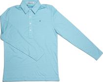 Outlet Sueter Polo Criquet Turquesa Listrado Masculino