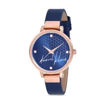 Relógio Analógico Feminino Daniel Klein Trendy DK12181-6 - Azul e Rosa Ouro