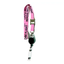 Keychain Lanyard Remove Before Flight (Pink)