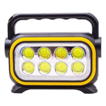 Lanterna LED Luo LU-311 Multifuncional / 3 Modos de Iluminaçao / Recarregavel USB / Solar - Preto/ Amarelo