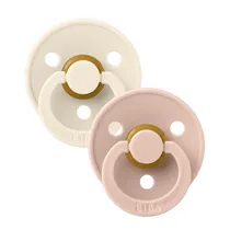 Bibs Set Chupete Caucho Ivory Blush 1