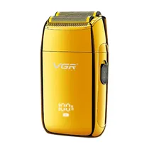 Barbeador Eletrico VGR Voyager V-399 / Recarregável / 8800 RPM - Dourado