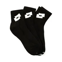 Medias Lotto H0424/BL-WH Quarter Black White Unisex 3 Pares