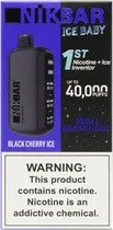 Vape Descartável Nikbar Ice Baby Black Cherry Ice 40000 Puffs