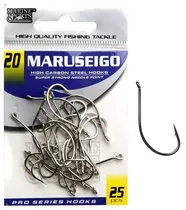 Anzol Marine Sports Maruseigo Nickel 20 com 25 Pçs
