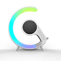 Speaker Luminaria de Mesa Keen KS-01 Charging / RGB / Bluetooth / Microfone - Branco  Speaker Lum...