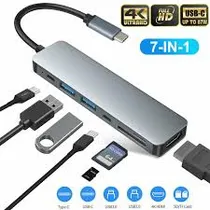 Adaptador Hub USB-C HDMI 4K 30HZ 7 En 1 HS-H58