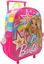 Mochila Escolar com Rodas Barbie - 71601 (Rosa)