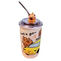 Copo Termico Branco Capivara - 400ML