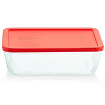 Recipiente de Vidro Pyrex 23,4X18,8X6,8CM Vermelho