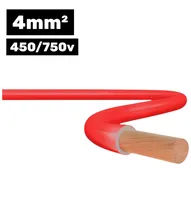 Cabo Flexsil 450/750V 1*4MM 100M Vermelho