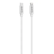 Cabo Quanta QTCTL70 - Tipo c/Lightning - 1.2 Metros - Borracha - Branco
