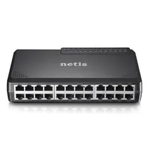 Hub Adaptador Switch Netis ST3124P / 24 Portas 10/100MBPS Fast Ethernet - Preto
