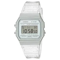 Relógio Casio Unisex F-91WS-7DF Vintage Transparente