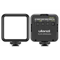 Luz de LED Ulanzi VL49, Portátil, Bateria Recarregável 2000MAH, 5500K, Entrada USB-C, Preto