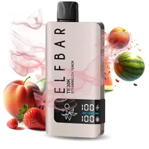 Vape Descartável Elfbar TE30000 30000 Puffs com 5% Nicotina - Strawmelon Peach