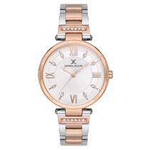 Relogio Analogico Feminino Daniel Klein DK.1.12712-5 Premium Ladies / Pulseira de Aco Inoxidavel - Prata/Rose Gold