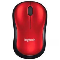 Mouse Logitech M185 Wireless - Vermelho (910-003635)