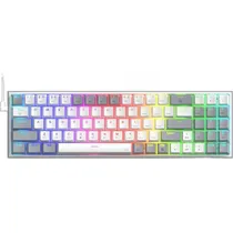 Teclado USB Redragon Pollux K628WG RGB Branco Ingles