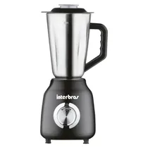 Liquidificador Interbras L40BR / 1.5 Litros / 350W / 2 Velocidades + Pulsar / 110V - Preto