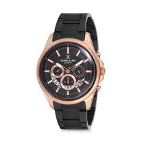 Relogio Analogico Masculino Daniel Klein Exclusive DK12110-3 - Preto e Rosa Ouro