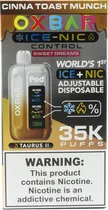 Vape Descartável Oxbar Ice-Nic Cinna Toast Munch - 35000 Puffs
