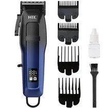 Máquina de Cortar Cabelo HTC AT-708 Recarregável - Azul/Preto