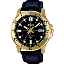 Relógio Casio MTP-VD01GL-1EVUDF Analógico Masculino - Preto/Dourado