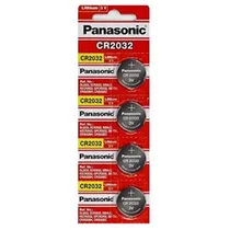 Pilha CR2032 Panasonic 3V Lithium - PACK-5  Pilha CR203...