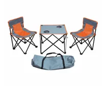 Cadeira de Camping Level LVS-207 c/Mesa Plegable Gray/BLK/Orange