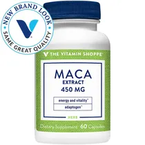 The Vitamin Shoppe Maca Extrac 60 Caps Plastico Blanco