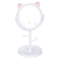 Espelho Maquiagem Gatinho Ajustável c/Base Varios Cores