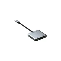 FTX Cable Adaptador FTX-CM2H4K-Ag USB-C A 2 HDMI 4K/60HZ Gris  FTX Cable A...