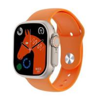 Relogio Smartwatch T800 com Bluetooth / 7 Pulseiras - Laranja